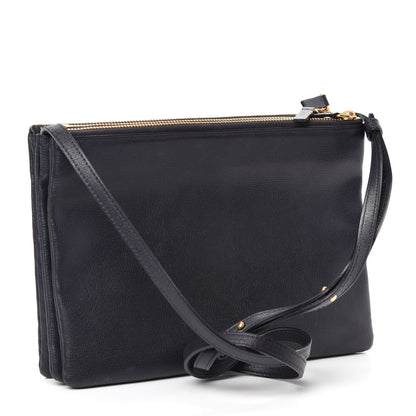 Celine Goatskin Large Trio Crossbody Bag Dark Blue 3 of 10