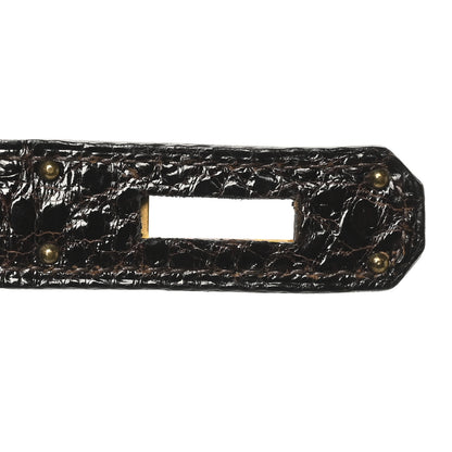 Hermes Shiny Alligator Kelly Sellier 32 Havane 7 of 10