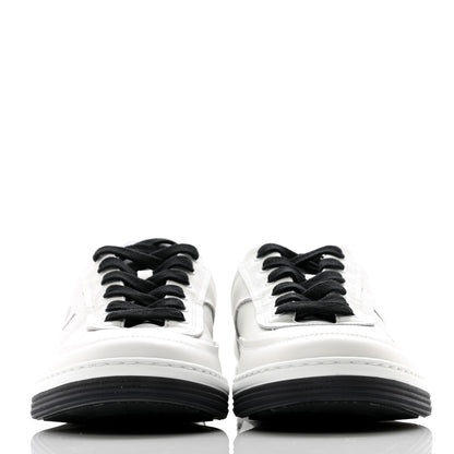 Chanel Calfskin CC Womens Sneakers 37 White Black 2 of 11