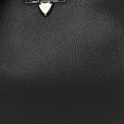 Valentino Garavani Pebbled Calfskin Rockstud Hobo Black 7 of 10