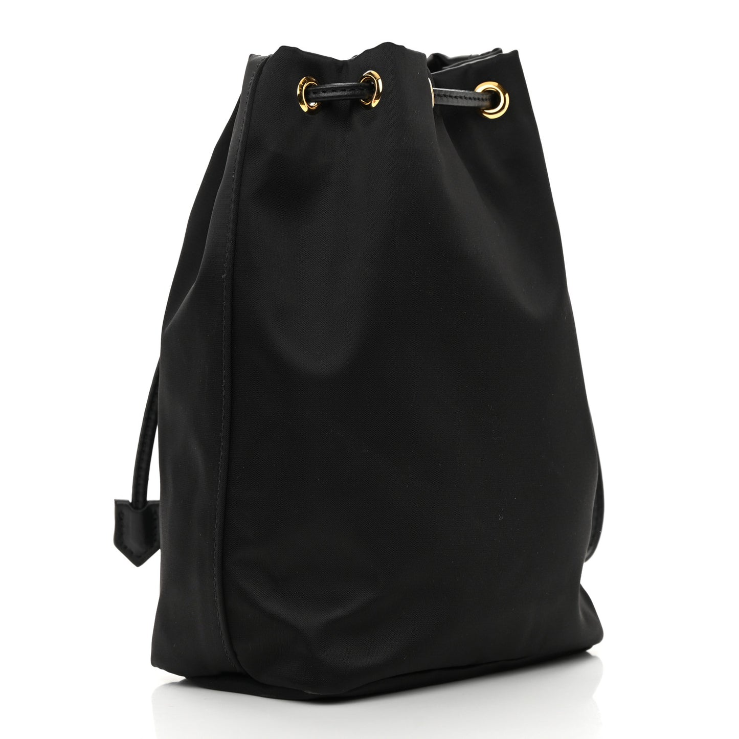Nylon Small Disco Bucket Bag Black