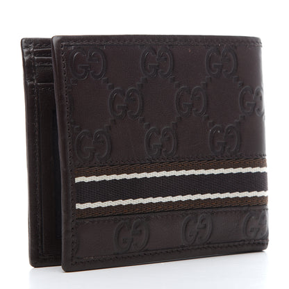 Gucci Guccissima Web Bi-Fold Wallet Dark Brown 3 of 6