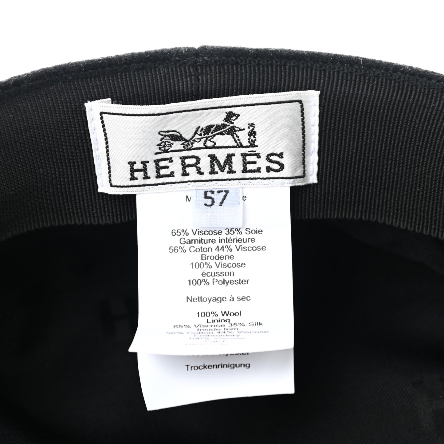 Wool Flannel Embroidered Womens Cabourg En Finesse Cap 57 Black