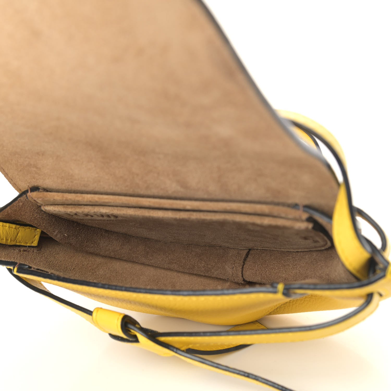 Loewe Grained Calfskin Mini Gate Crossbody Bag Yellow 4 of 4