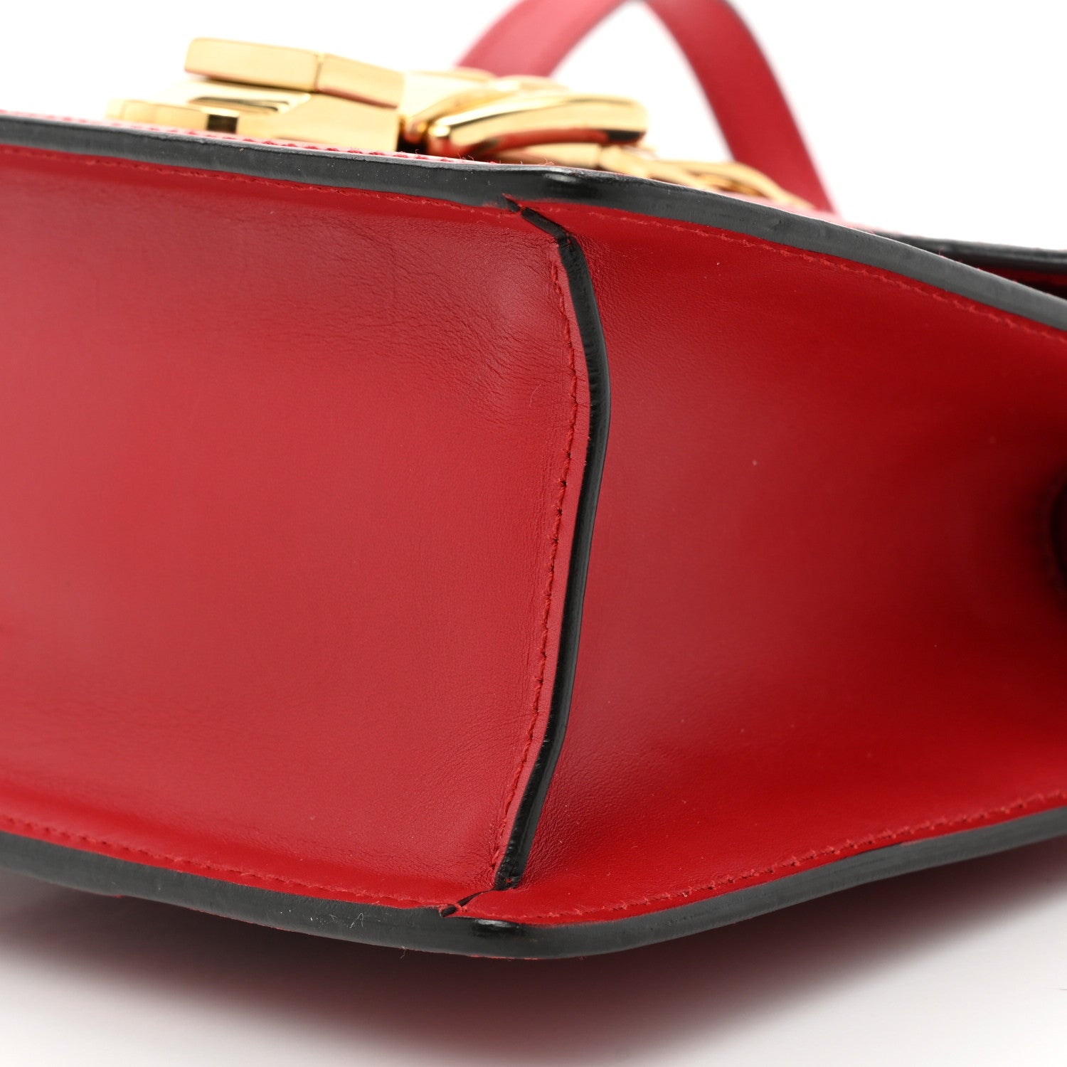 Gucci Calfskin Mini Sylvie Top Handle Bag Hibiscus Red 8 of 15