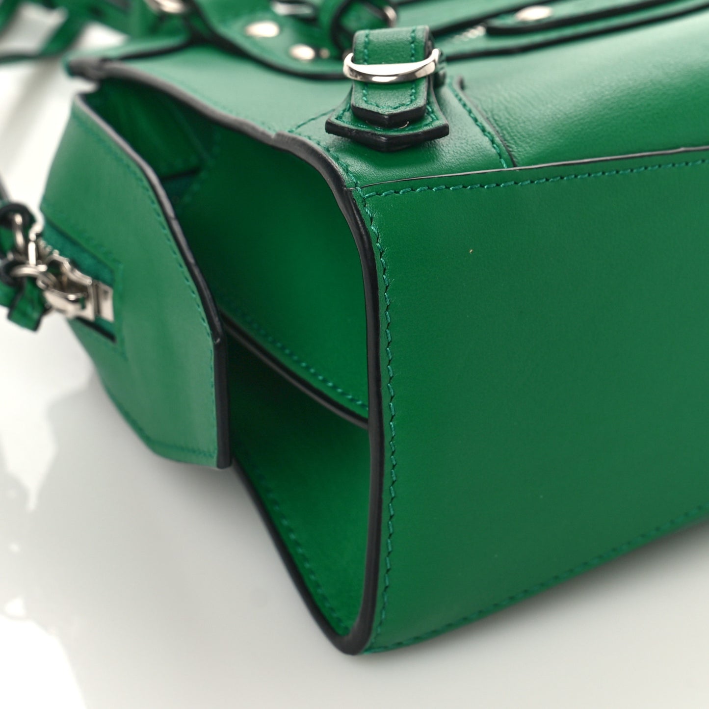 Smooth Calfskin Neo Classic Silver Hardware Mini City Grass Green