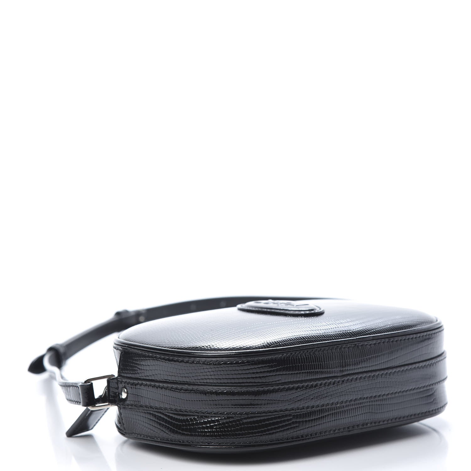 Saint Laurent Calfskin Lizard Embossed Le 61 Camera Bag Black 4 of 11