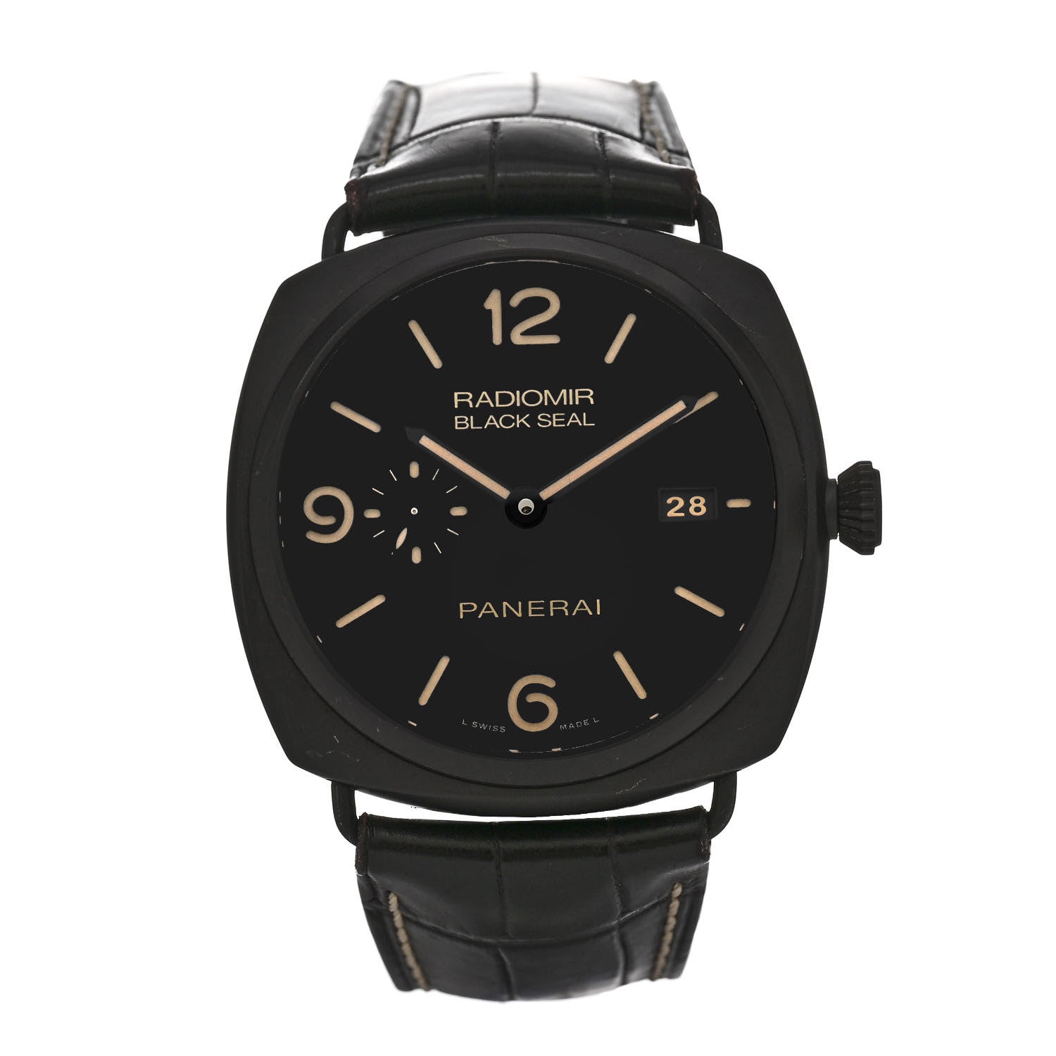 Panerai Ceramic Alligator 45mm Radiomir Black Seal 3 Days Automatic Watch Black PAM00505 1 of 5
