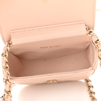 Chanel Caviar Quilted Mini Clutch With Chain Light Beige 5 of 12