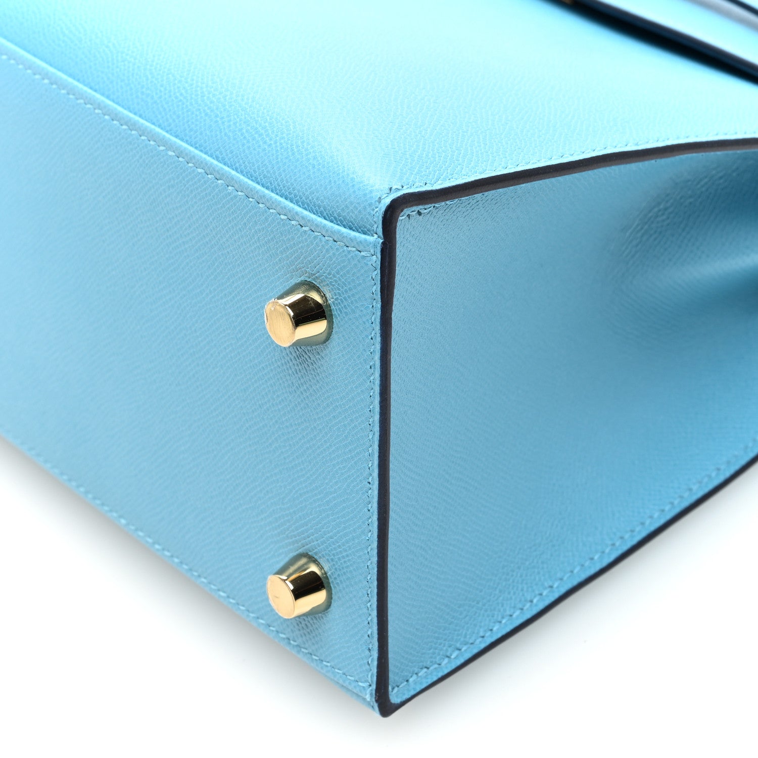 Hermes Madame Calfskin Kelly Sellier 25 Bleu du Nord 10 of 11