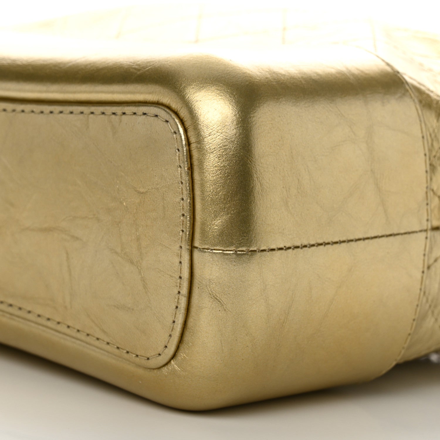 Chanel Metallic Aged Calfskin Quilted Medium Gabrielle Gold 10 of 15