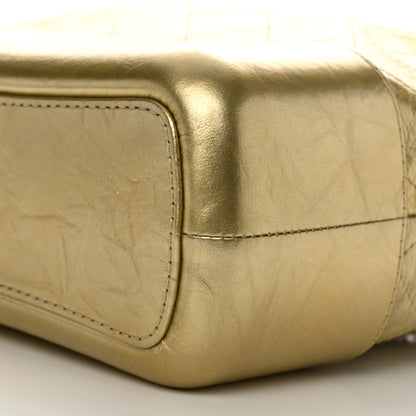 Chanel Metallic Aged Calfskin Quilted Medium Gabrielle Gold 10 of 15