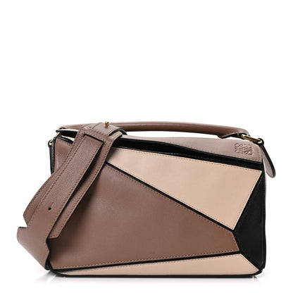 Loewe Calfskin Small Puzzle Bag Sand Hazelnut Ash 1 of 9