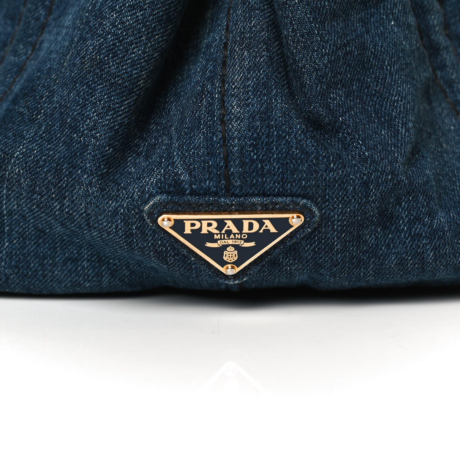 Prada Denim Logo Tote Bleu 11 of 11
