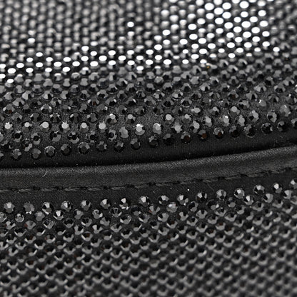 Alexander Wang Calfskin Satin Crystal Embellished Small Legacy Glitter Hobo Black 13 of 15