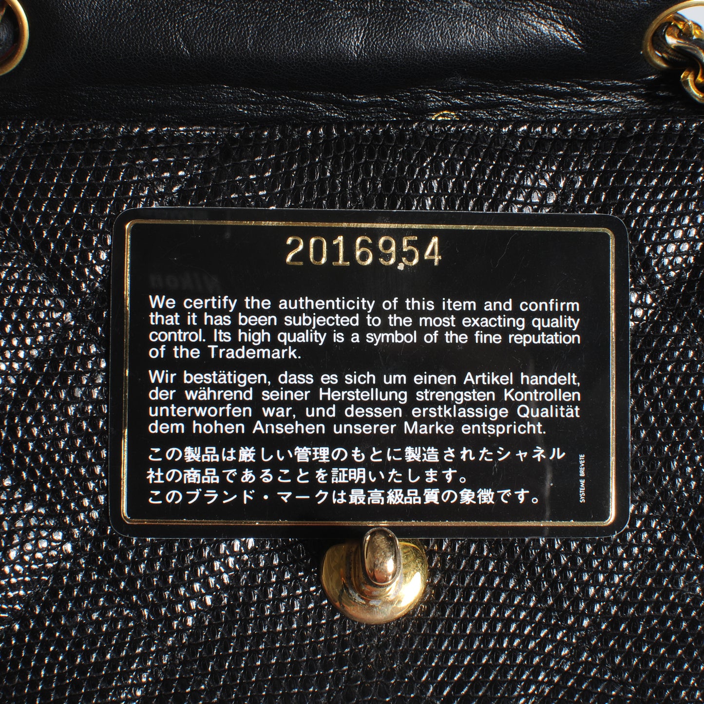 Lizard Mini Square Flap Black