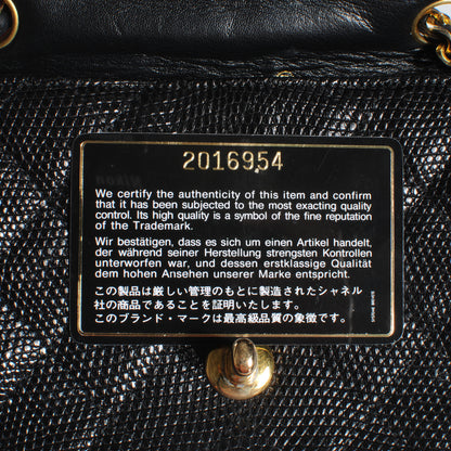 Chanel Lizard Mini Square Flap Black 8 of 9