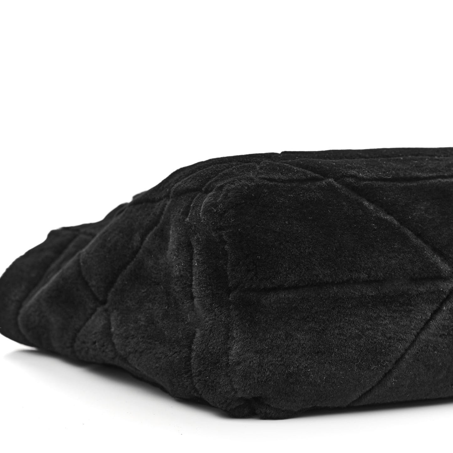 Shearling Monotone Logo Tote Black White