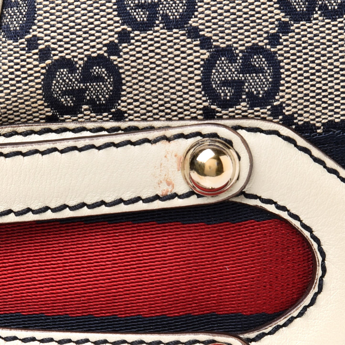 Monogram Vintage Web Signature XL Bowler White