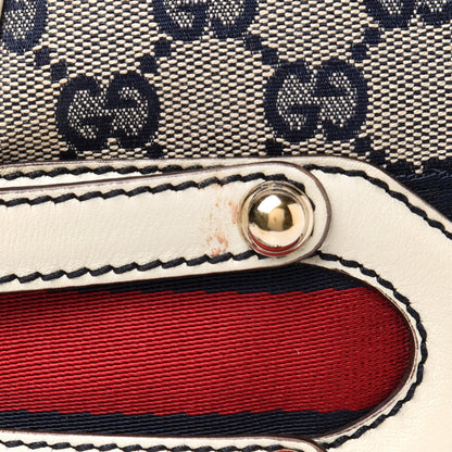 Gucci Monogram Vintage Web Signature XL Bowler White 10 of 15