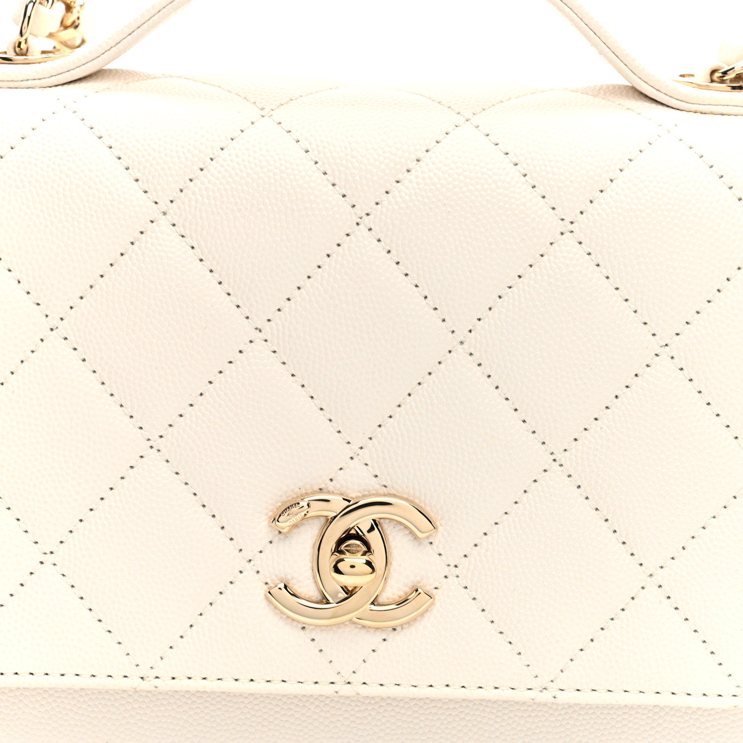 Chanel Caviar Quilted Medium Business Affinity Flap White 7 of 9