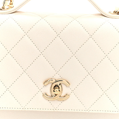 Chanel Caviar Quilted Medium Business Affinity Flap White 7 of 9