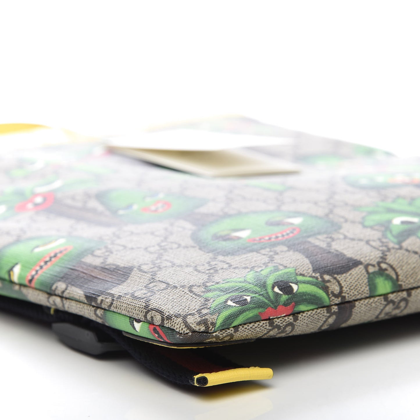 Soft GG Supreme Monogram Smiling Plants Childrens Drawstring Backpack Beige Ebony Multicolor Crop