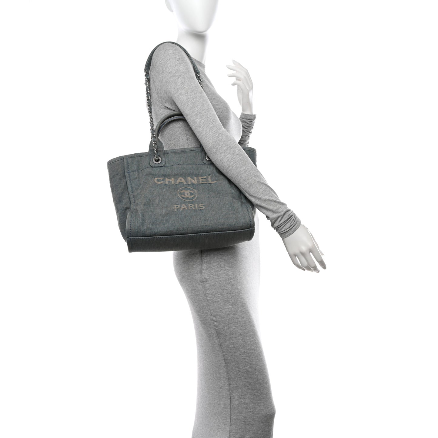 Denim Small Deauville Tote Light Blue