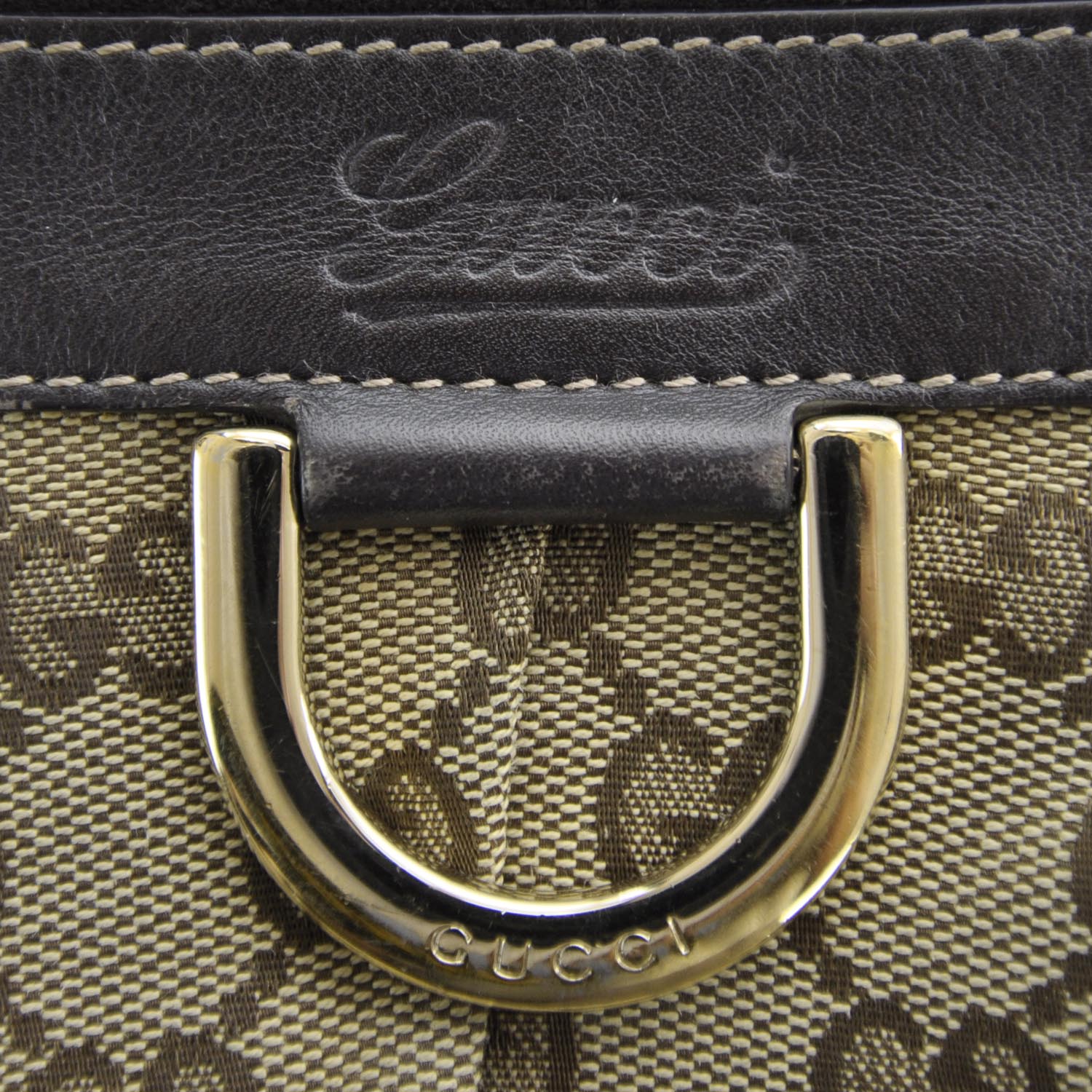 Gucci Monogram D Gold Wristlet 7 of 8