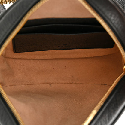 Gucci Grained Calfskin Web Mini Ophidia Round Backpack Black 5 of 10