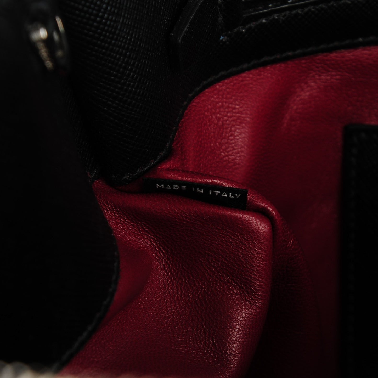 Saffiano Studded Double Zip Tote Nero Black