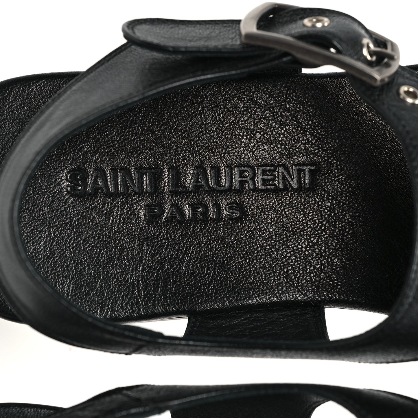 Calfskin Incrociato Denver Monogram Sandals 36 Black