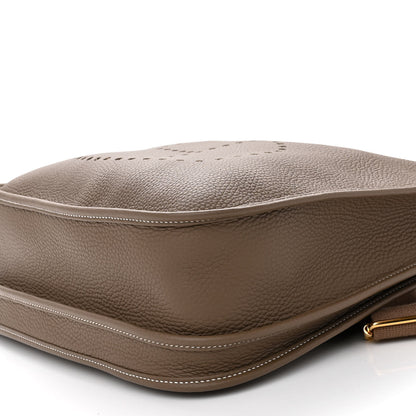 Hermes Taurillon Clemence Evelyne III GM Etoupe 10 of 11