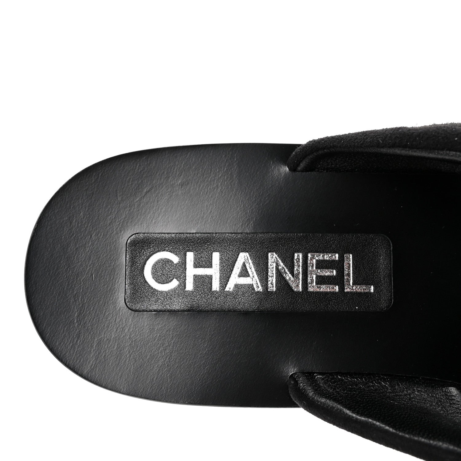 Chanel Suede Kidskin Pearl Camellia Thong Sandals 38.5 Black 8 of 10