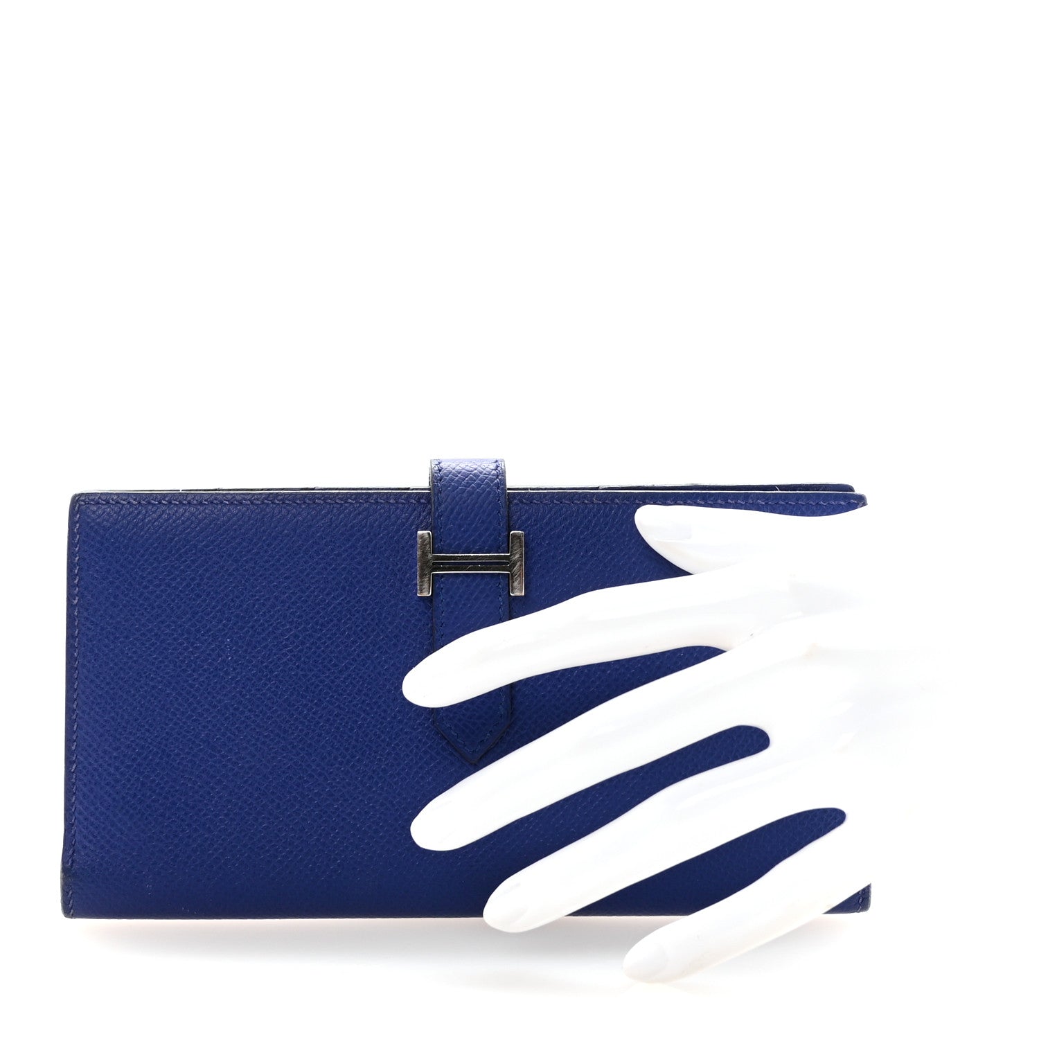 Hermes Epsom Bearn Gusset Wallet Bleu Electrique 2 of 6