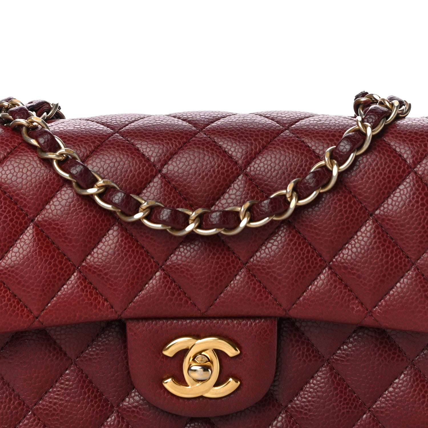 Chanel Caviar Quilted Mini Rectangular Flap Dark Red 11 of 11