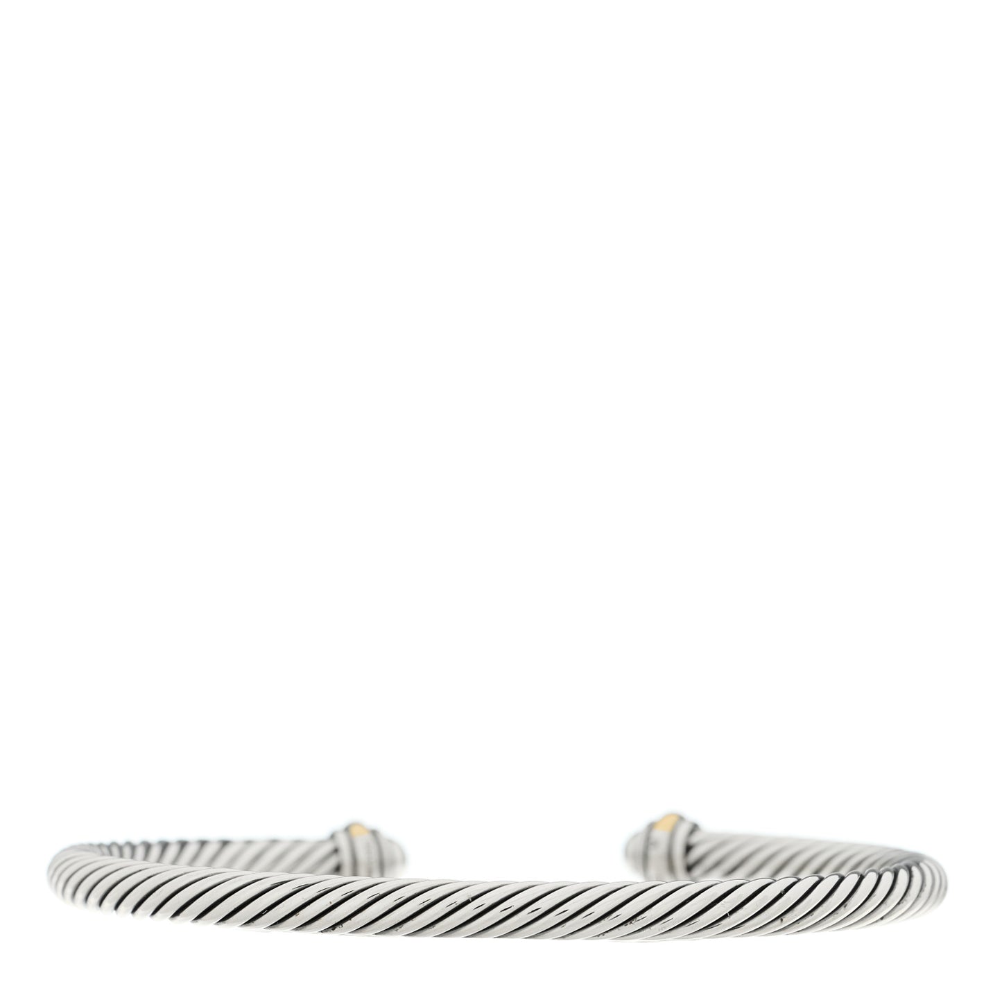 Sterling Silver 18K Yellow Gold 4mm Cable Classics Bracelet