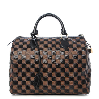 Louis Vuitton Damier Paillettes Speedy 30 Black 1 of 8