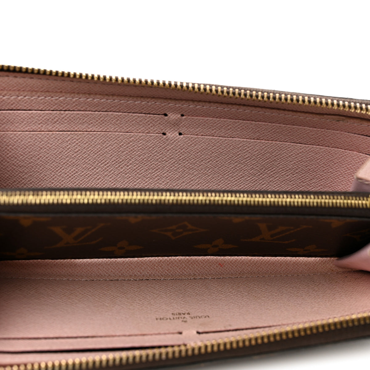 Monogram Clemence Wallet Rose Ballerine