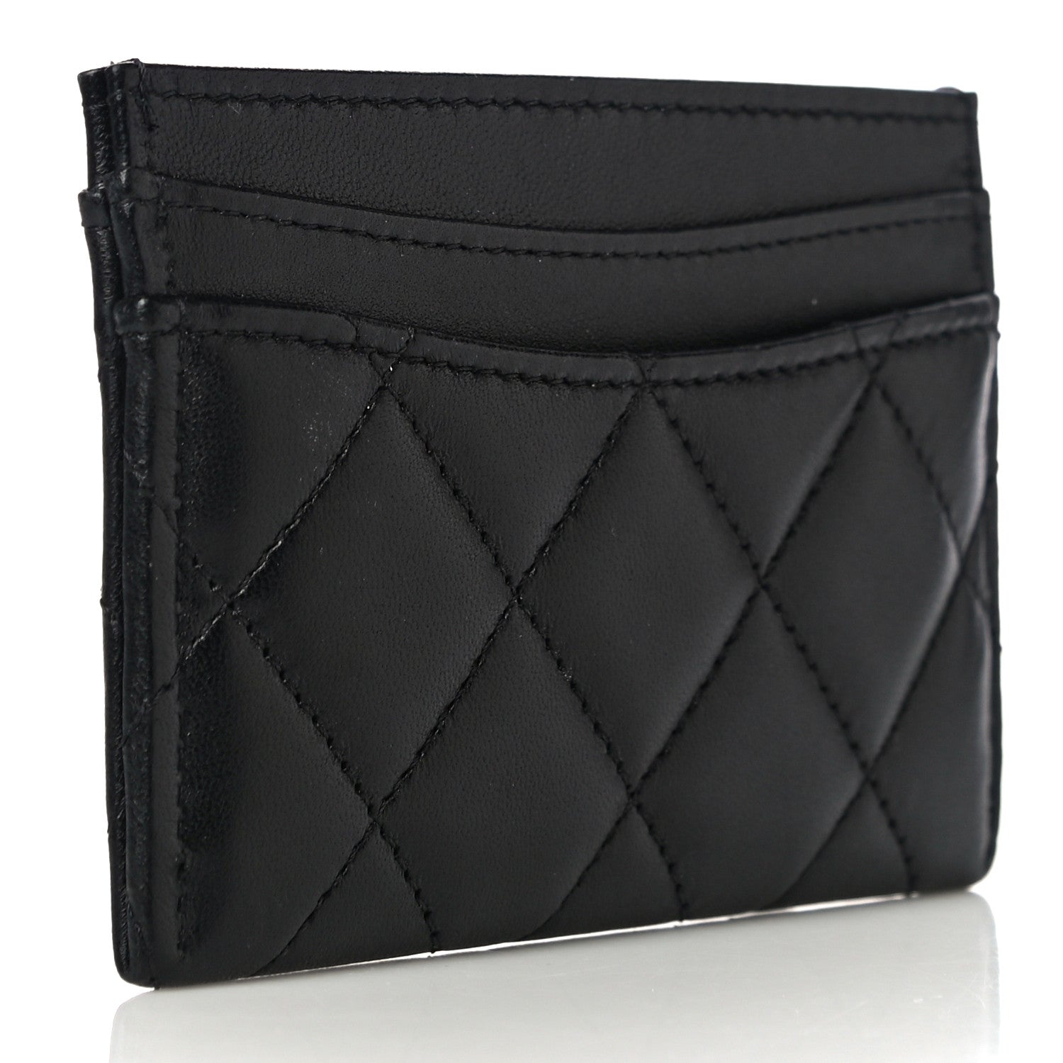 Chanel Lambskin Quilted Card Holder Black 3 of 12