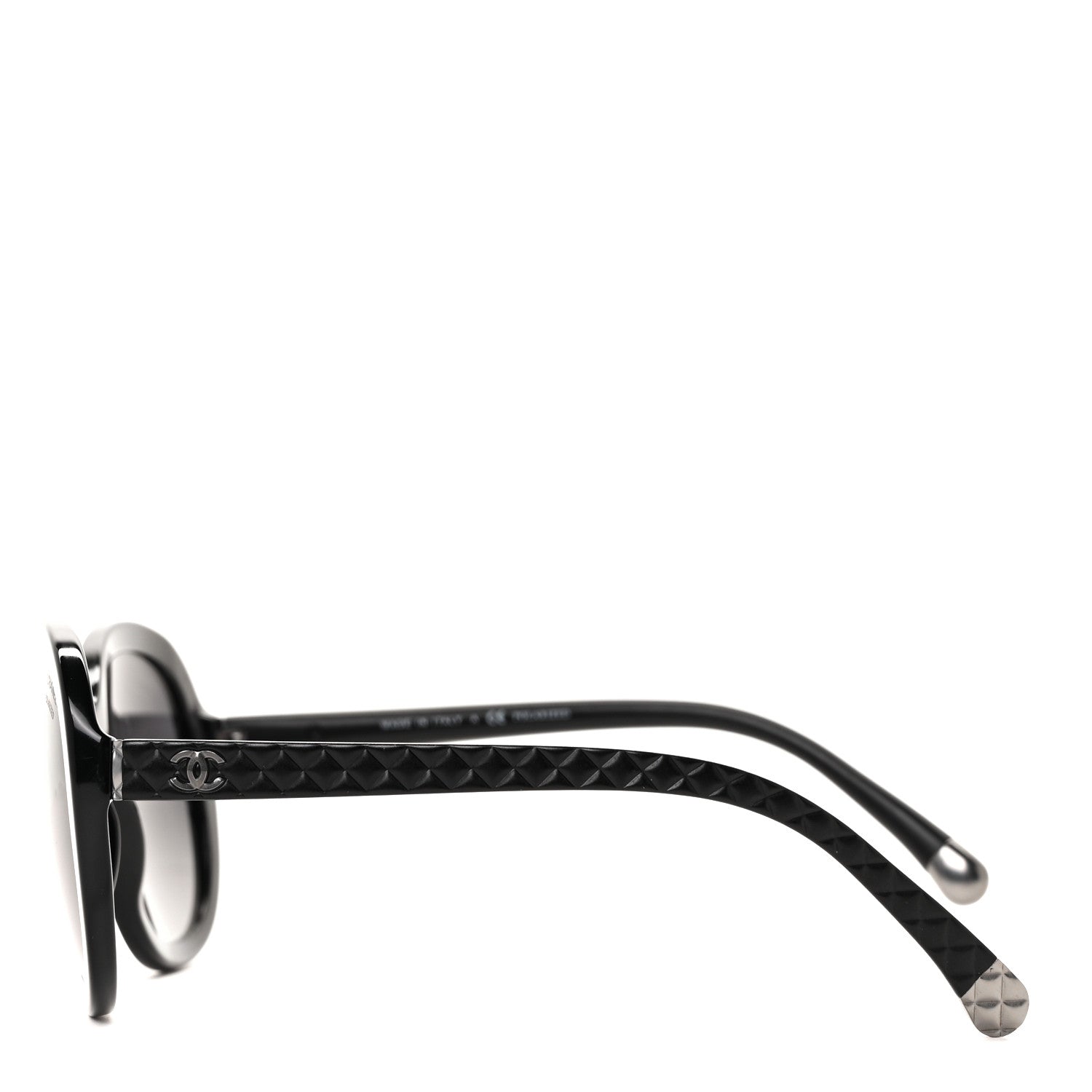 Chanel Acetate Quilted CC Polarized Sunglasses 5328 Black 3 of 7