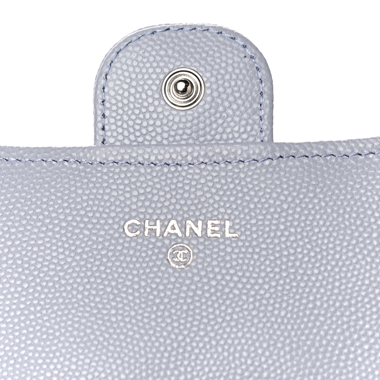 Caviar Quilted Large Flap Wallet Light Purple