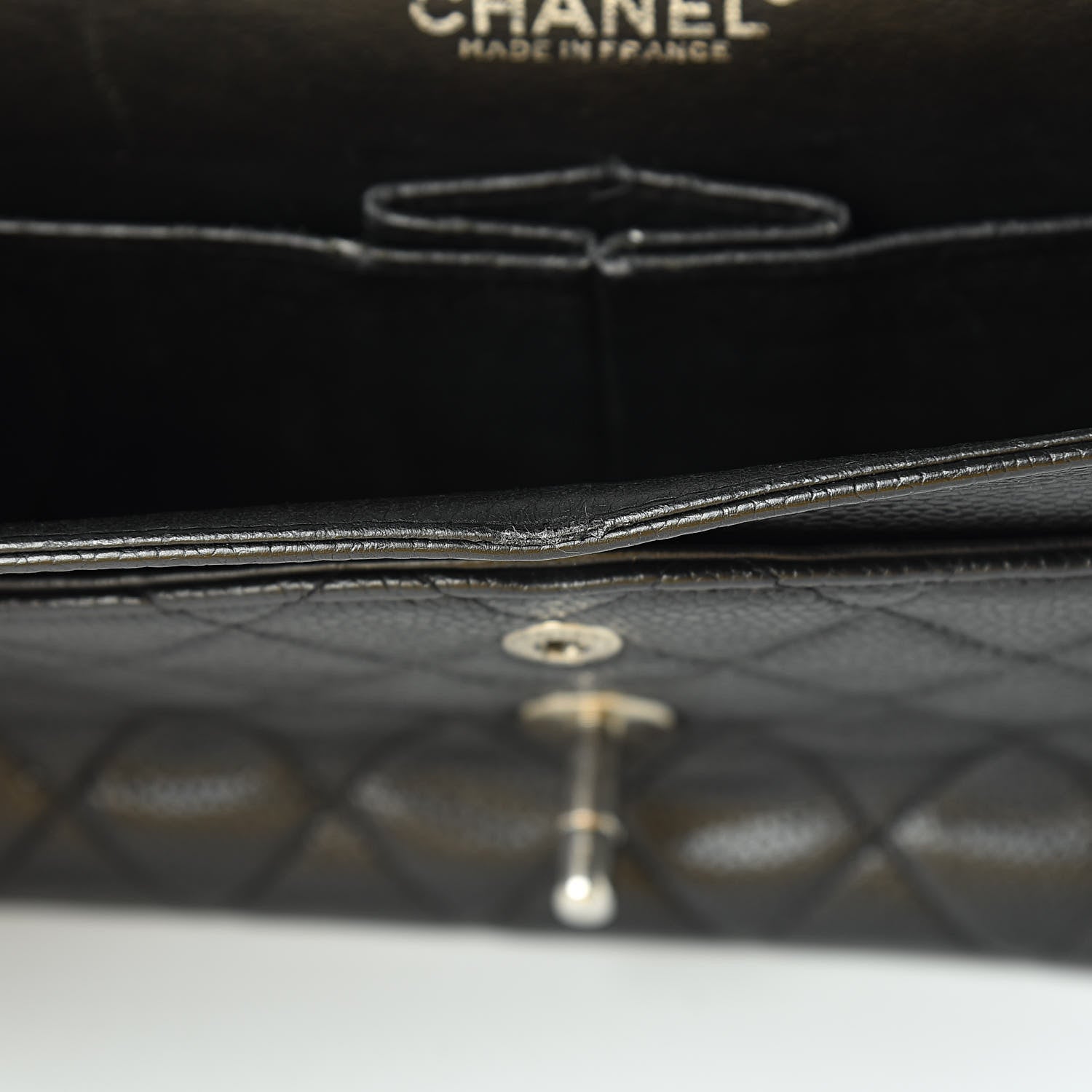 Chanel Caviar Quilted Medium Double Flap Black 14 of 17