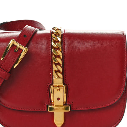 Gucci Azalea Calfskin Mini Sylvie 1969 Flap Messenger Bag New Cherry Red 9 of 12