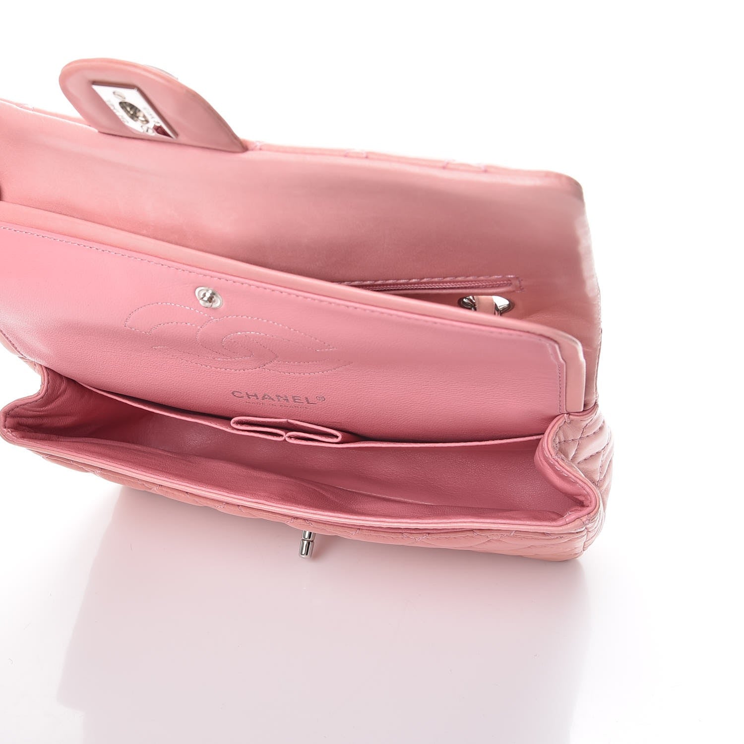 Chanel Lambskin Quilted Medium Double Flap Light Pink 6 of 13