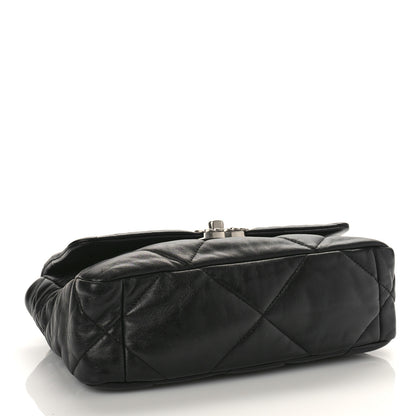 Chanel Shiny Goatskin Quilted Medium Chanel 19 Flap Black 4 of 9