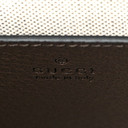 Gucci Monogram Jumbo GG Textured Dollar Calfskin Web Mini Vertical Tote Camel Ebony New Acero 5 of 11