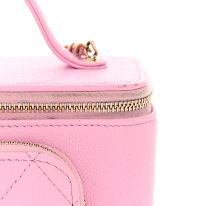 Chanel Caviar Quilted Top Handle Pocket Vanity Case Lilac 11 of 13