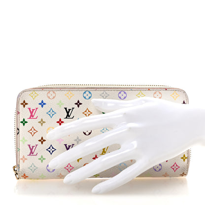 Louis Vuitton Monogram Multicolor Zippy Wallet White Litchi 2 of 13