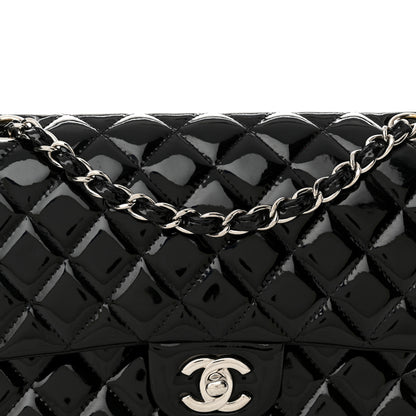 Chanel Patent Quilted Medium Double Flap Black 8 of 20